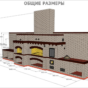 Уличные печи и мангалы из кирпича