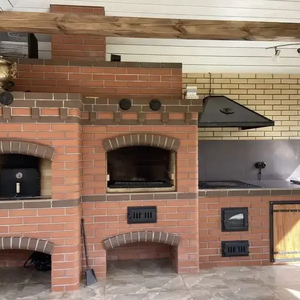Мангальная зона из кирпича