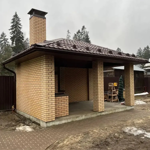 Мангальный комплекс из кирпича фото